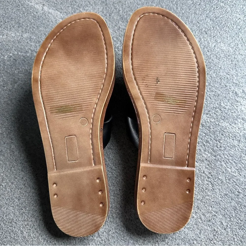 NWB Bella Vita Dov-Italy Black Leather Slide Sandals Women's Size 7 Open toe - Picture 9 of 13